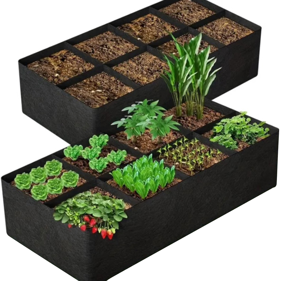 Outdoor Planting Bag - 8 izgaralar 120 cm Kumaş Bitki