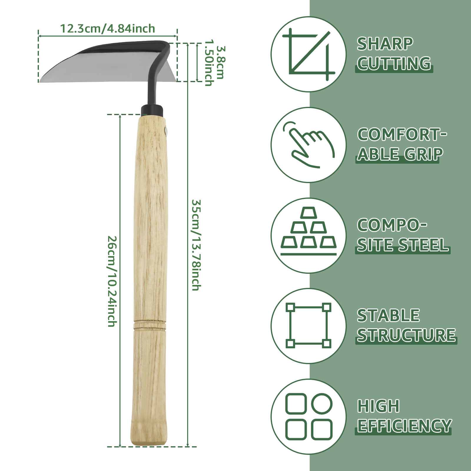 Japon Ayıklayacaktır Orak Ahşa - Gardening Hand Tools Japanese incelemesi ve fiyatı